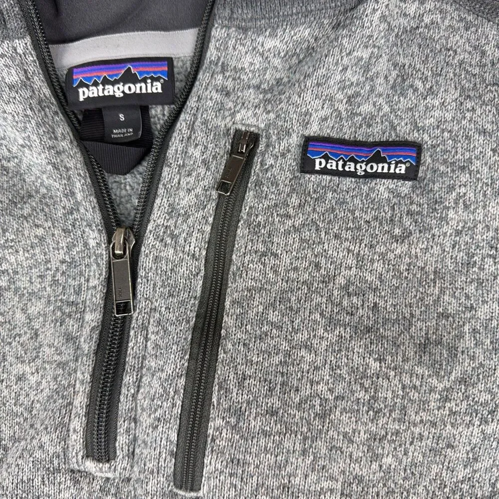 Patagonia Better Sweater Men's 1/4 Zip Fleece Pullover NICKEL / FORGE GREY S
